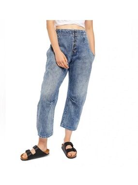 Free People we the free Osaka High-Rise wide leg barrel jeans sz 24